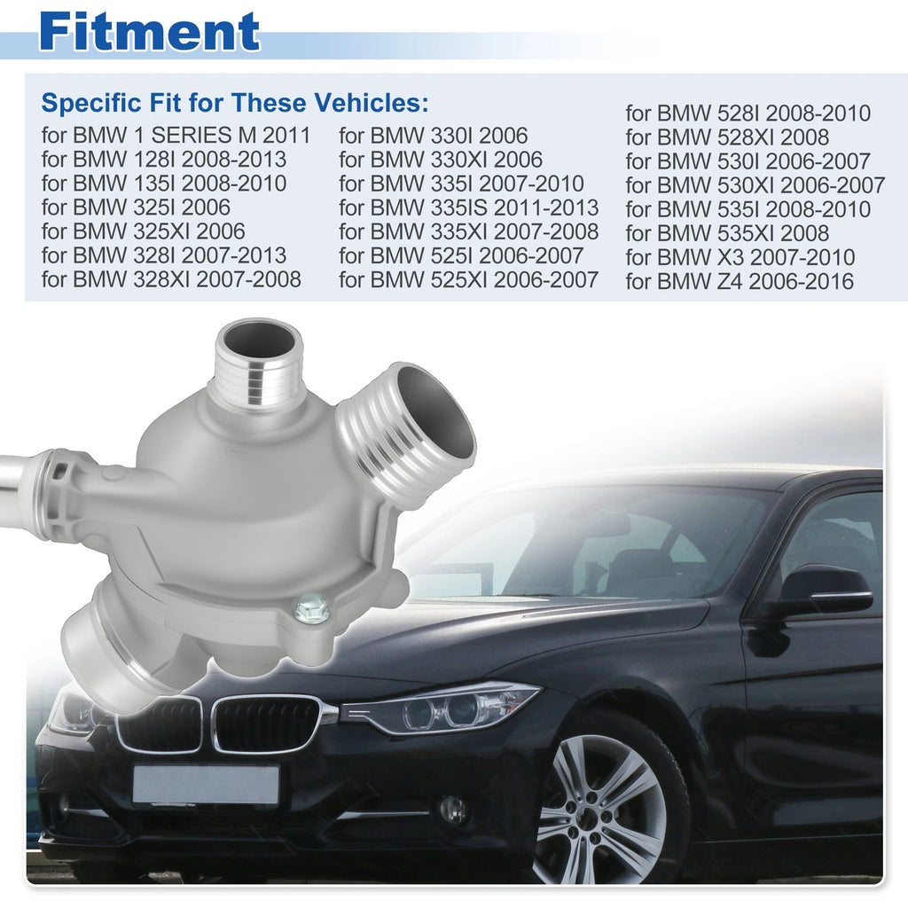 Engine Coolant Thermostat Housing Assembly for BMW 1 3 5 Series X3 Z4 (2000–2020) 902-816
