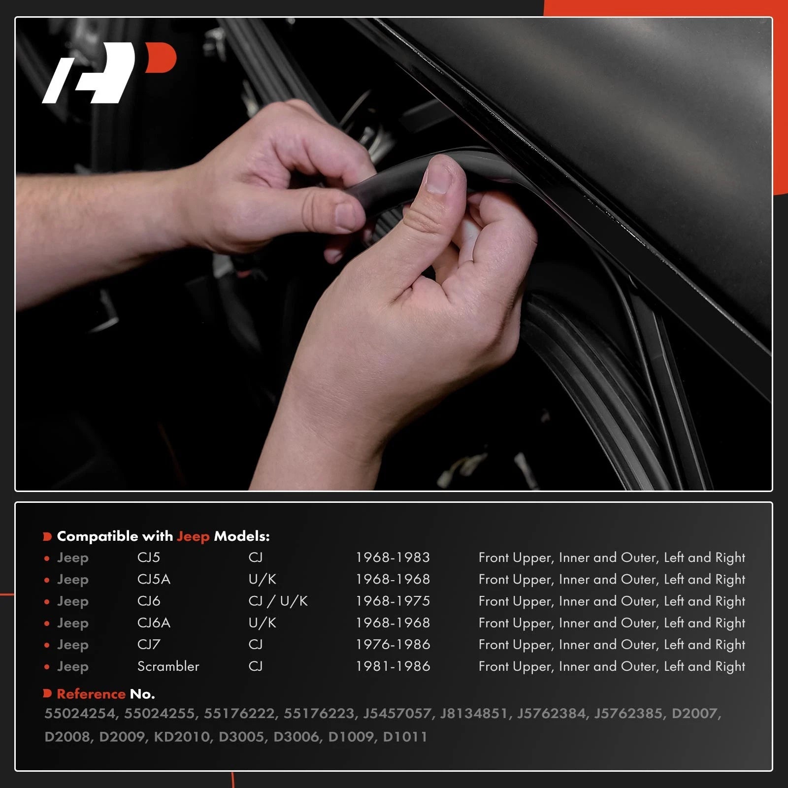 10x Weatherstrip Seal for Jeep