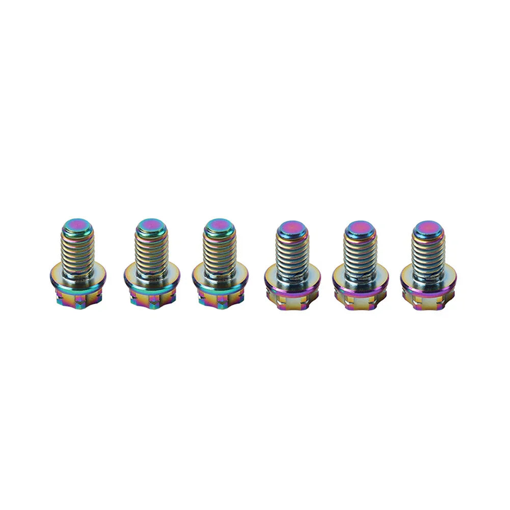 6pcs M6x40mm Titanium Torx Head Flange Bolts for Motorcycle Bicycle