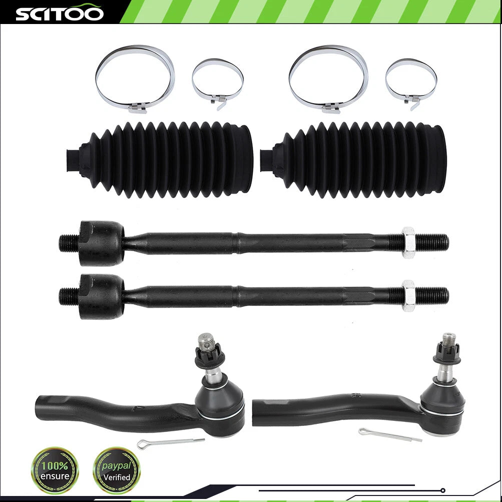 Front Tie Rod End & Rack and Pinion Bellow for Toyota Prius (2004–2009)