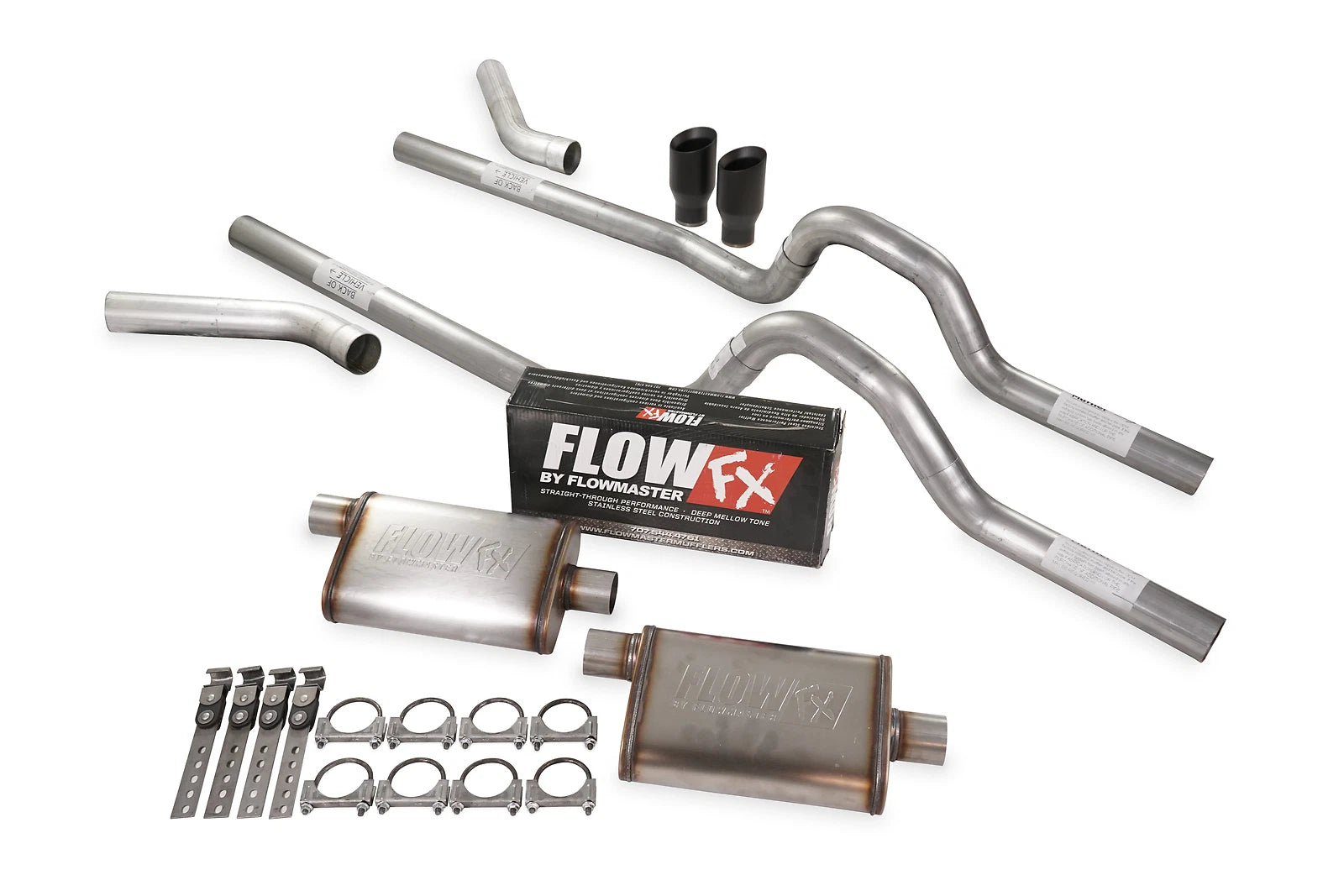 Dual Exhaust Kit 3" for GM C/K 20 3/4 Ton (1981–1987) Flowmaster Flow FX