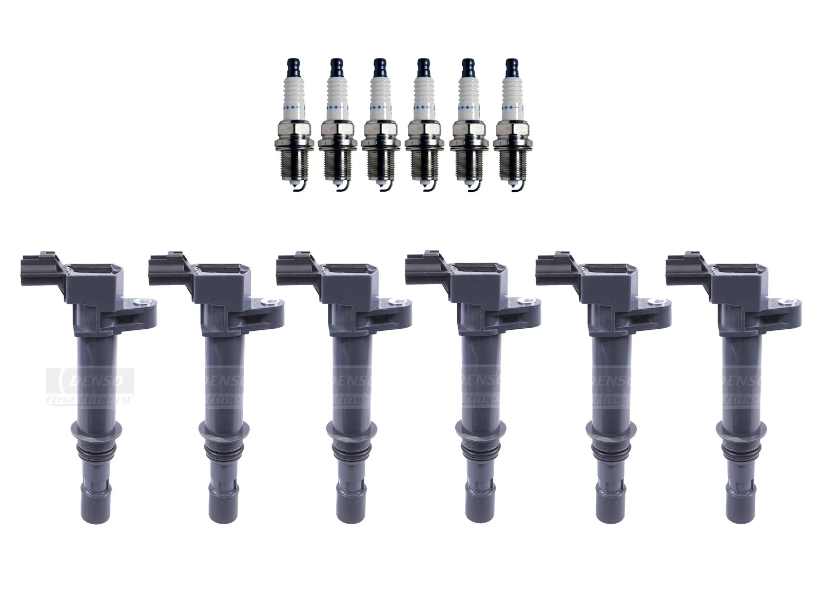 Denso 6 Ignition Coil & Double Platinum Spark Plug Kit for Dodge Ram 1500 (2002–2008)