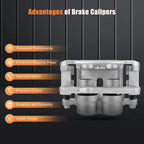 Brake Calipers with Bracket Pair for Chevrolet Silverado 3500 HD (2007-2010)