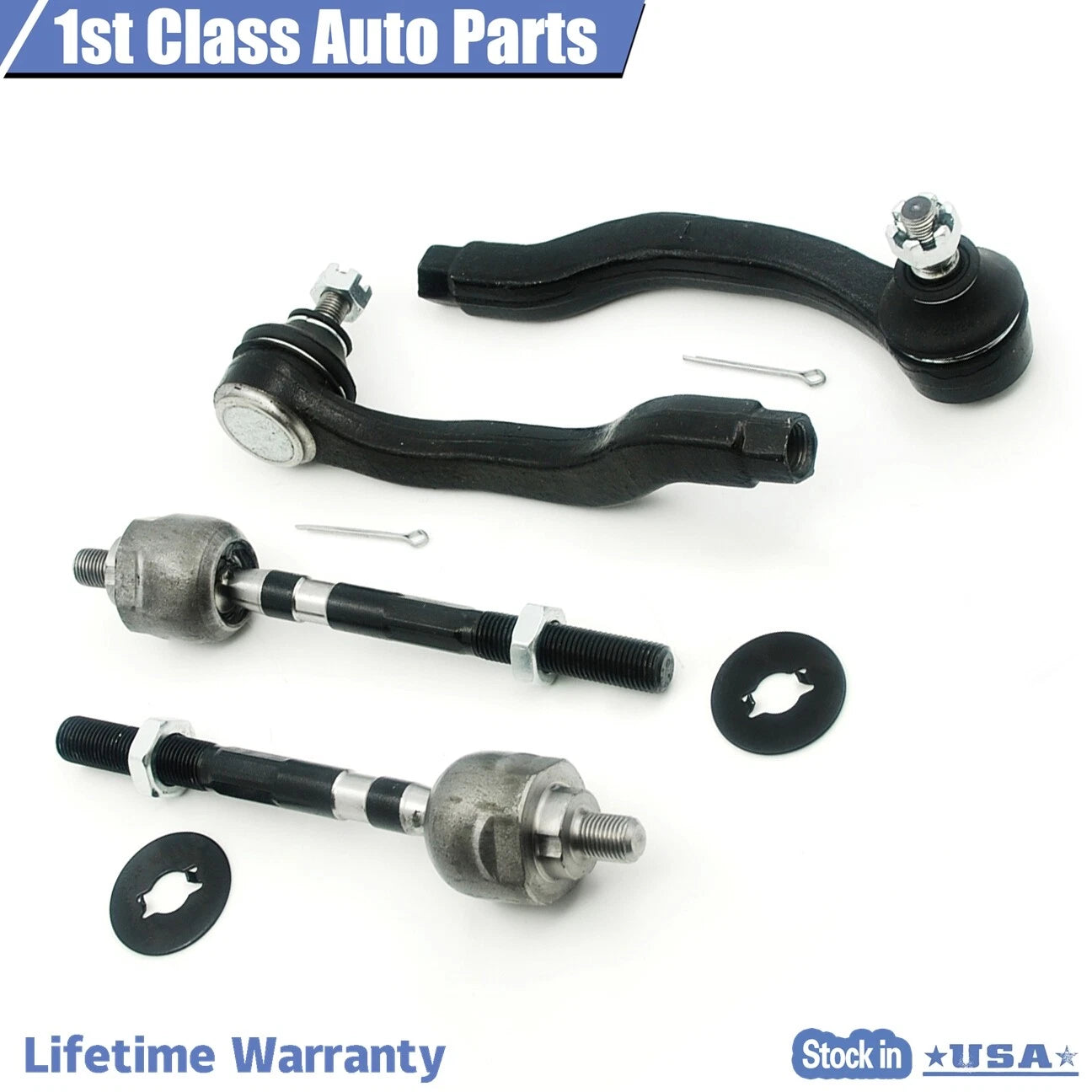 4Pcs Front Suspension Tie Rod End for Honda Civic Acura Integra (1994–1995)