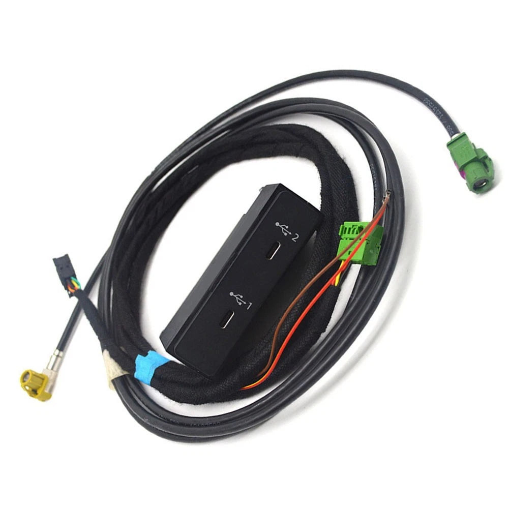 Car Type C Adapter for Audi Q3 (Dual Interface USB, Phone Audio)