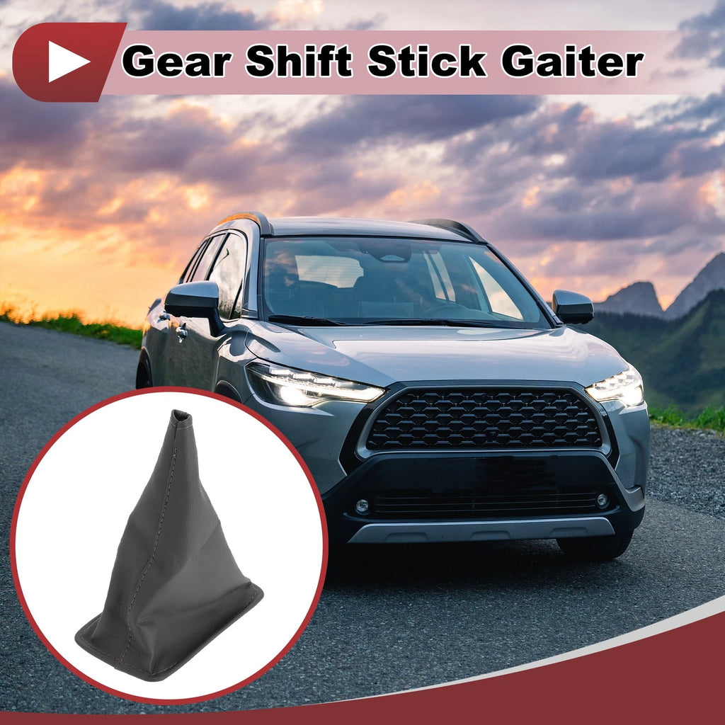 1 Pc Gear Shift Stick Gaiter for Toyota Corolla (2001–2013) Grey Faux Leather