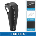 Gear Shift Lever Cover for Chevrolet Trax 2015-2021 Black Gray Stitching