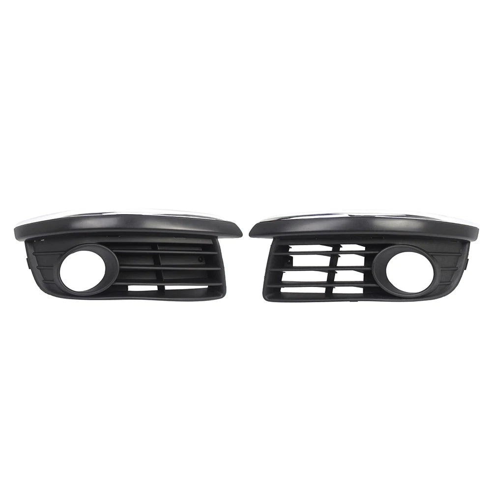 2X Front Bumper Fog Light Lamp Cover w/ Chrome Trim for VW Jetta (2006–2010)