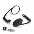 Pair of Moto L-Bar Round Rear View Mirrors for Universal (8mm 10mm)