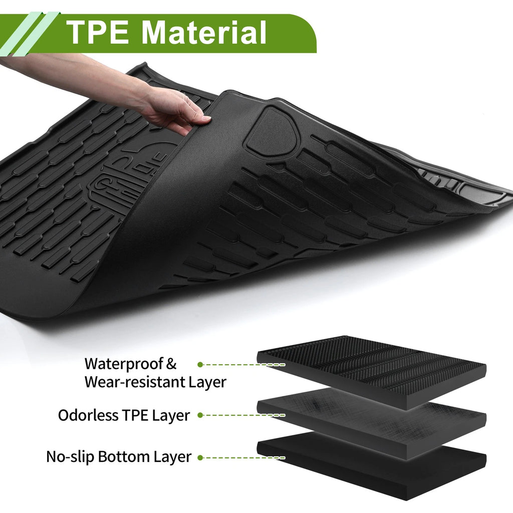 Rear Trunk Mat for Ford Bronco 4-Door (2021–2024) TPE Cargo Liner