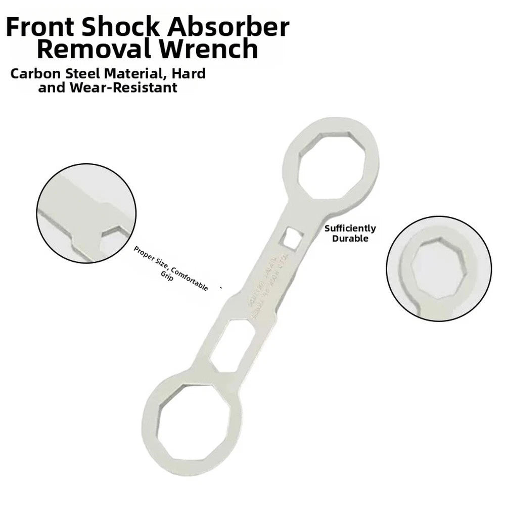 Front Shock Absorber Removal Wrench for Motorcycle (65 Manganese Steel)