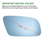 Heated Right Side Mirror Glass for Audi A3 (2000–2003)