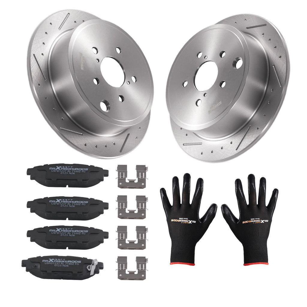Rear Brake Rotors & Ceramic Pads Kit for Subaru Outback BRZ (2010–2016)