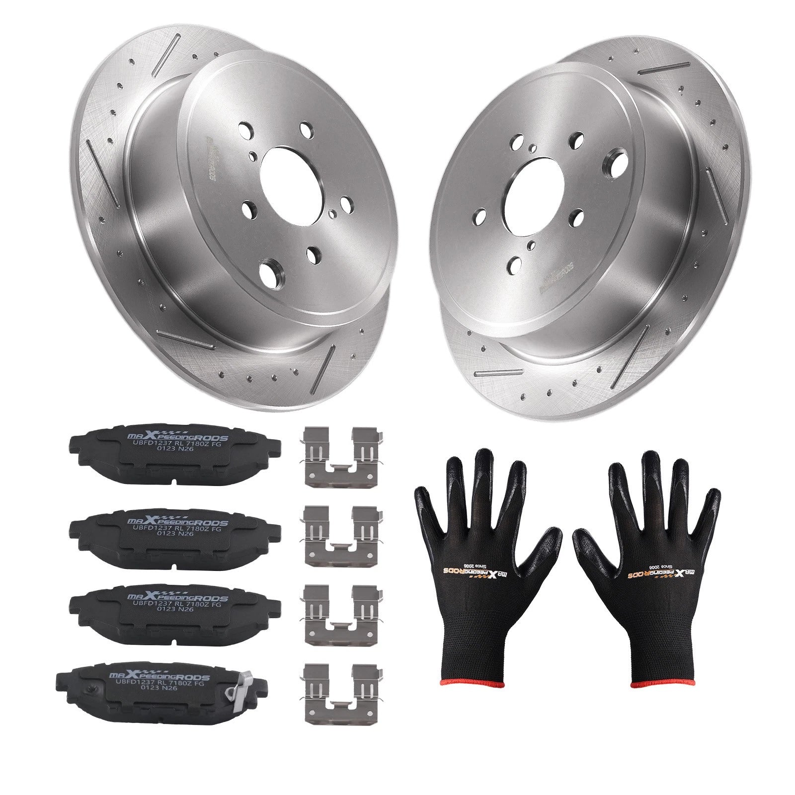 Rear Brake Rotors & Ceramic Pads Kit for Subaru Outback BRZ (2010–2016)