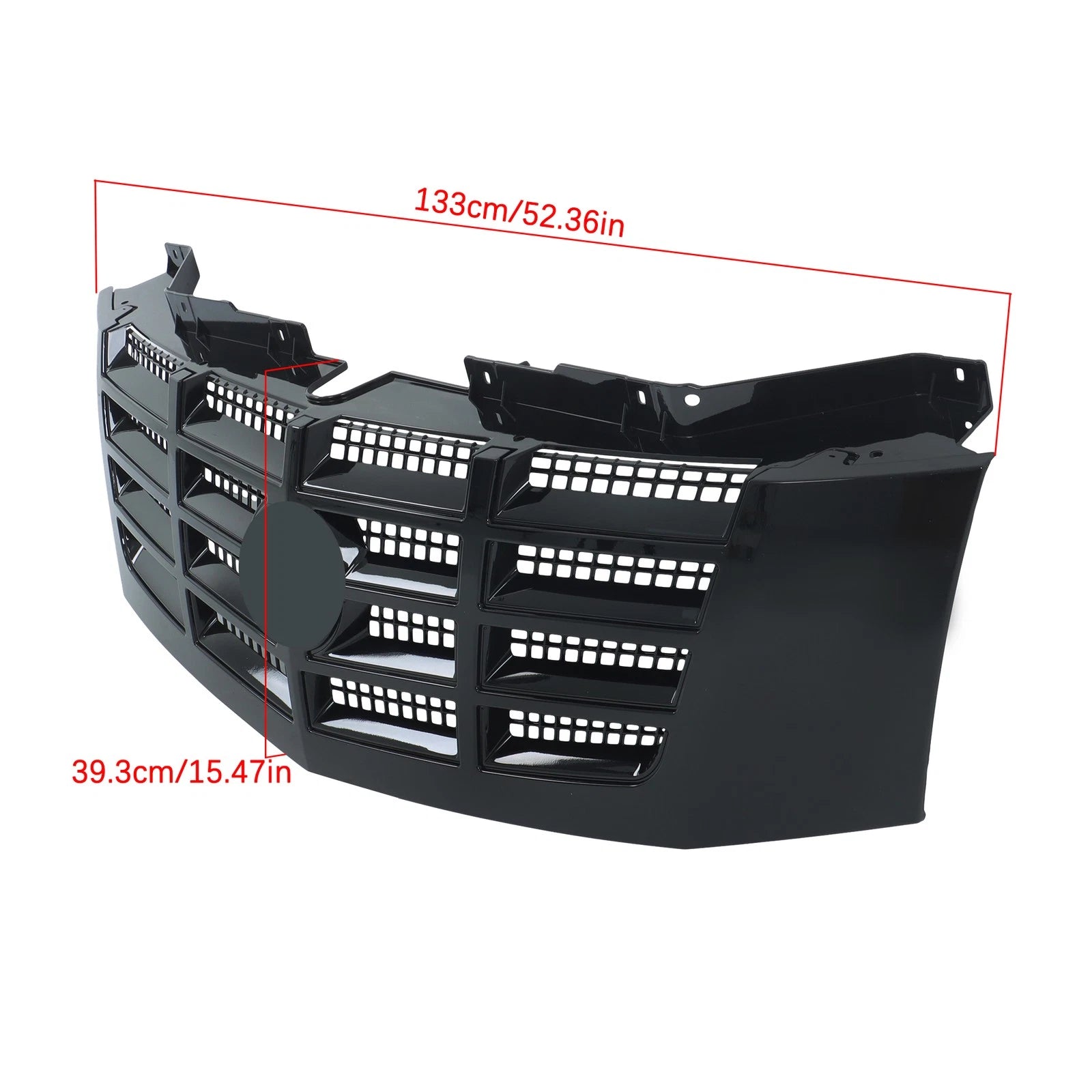 Front Bumper Grille for Cadillac Escalade ESV (2007-2014) Gloss Black
