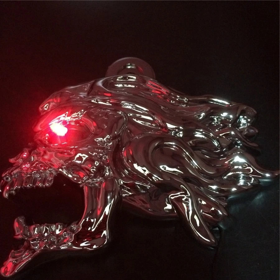 Chrome Zombie Horn Cover with LED for Harley Cowbell & V-Rod (1992–2020)