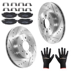 Front Brake Rotors & Ceramic Pads Kit for Acura EL (1997–2005) Honda Civic (1996–2005)