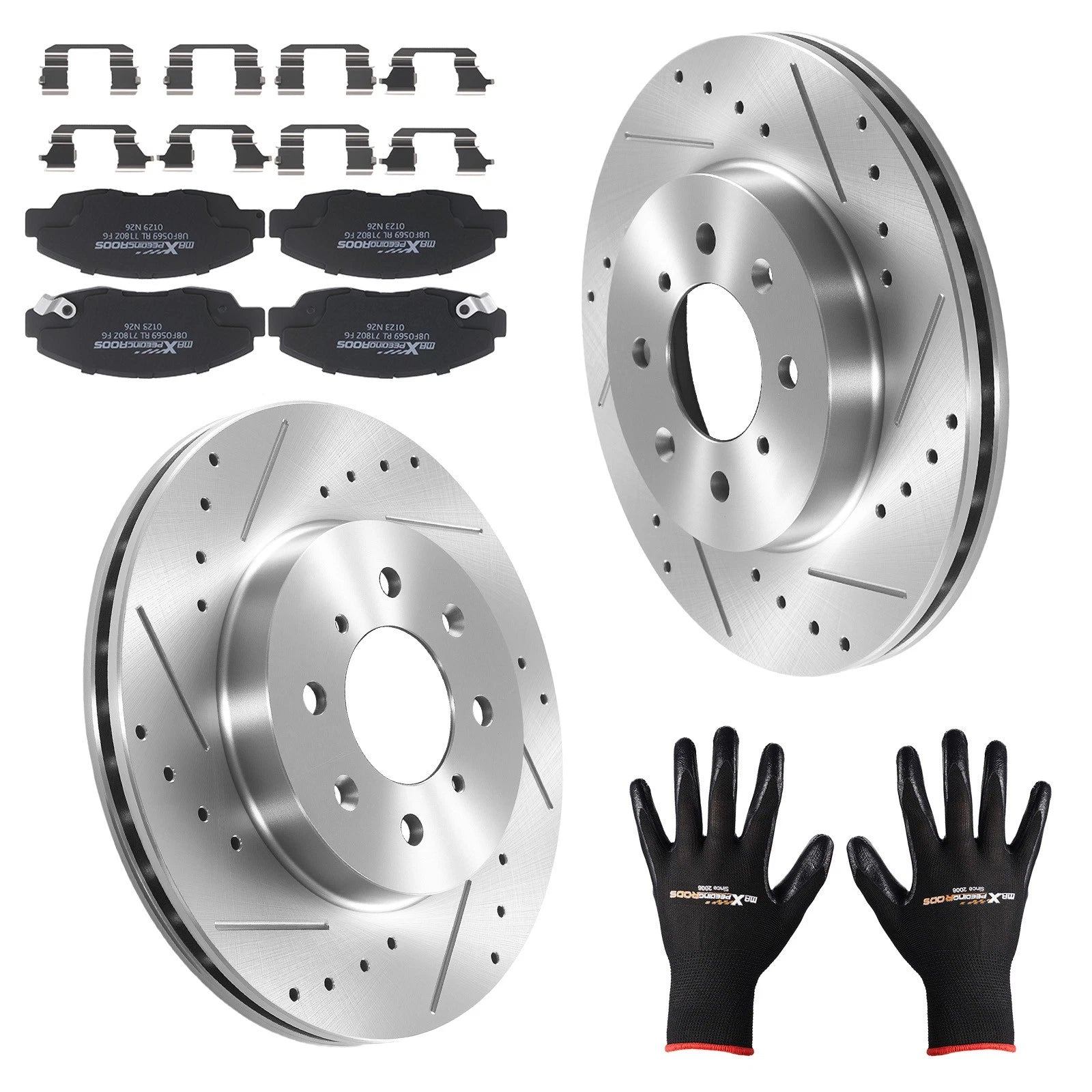 Front Brake Rotors & Ceramic Pads Kit for Acura EL (1997–2005) Honda Civic (1996–2005)