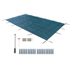 Safety Pool Cover for 12x24 Ft Rectangle Pools (Green)