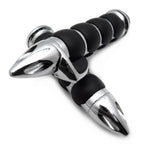 Chrome 25mm Bullet Handlebar Grip Rubber Throttle Boss for Harley Fat Boy
