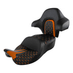 Driver Passenger Seat Backrest Pad for Harley Road Street Glide (2014–2023)