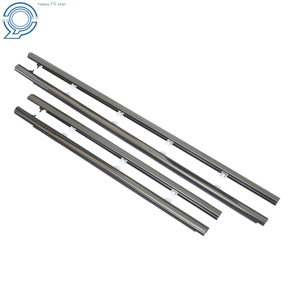 Set of 4 Window Weatherstrip Seals for Acura TSX (2009–2014) Chrome