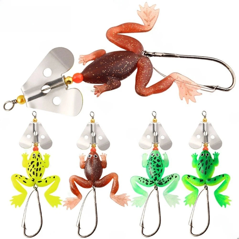 Glitter Frog Lure for Bass Fishing (Single Hook)