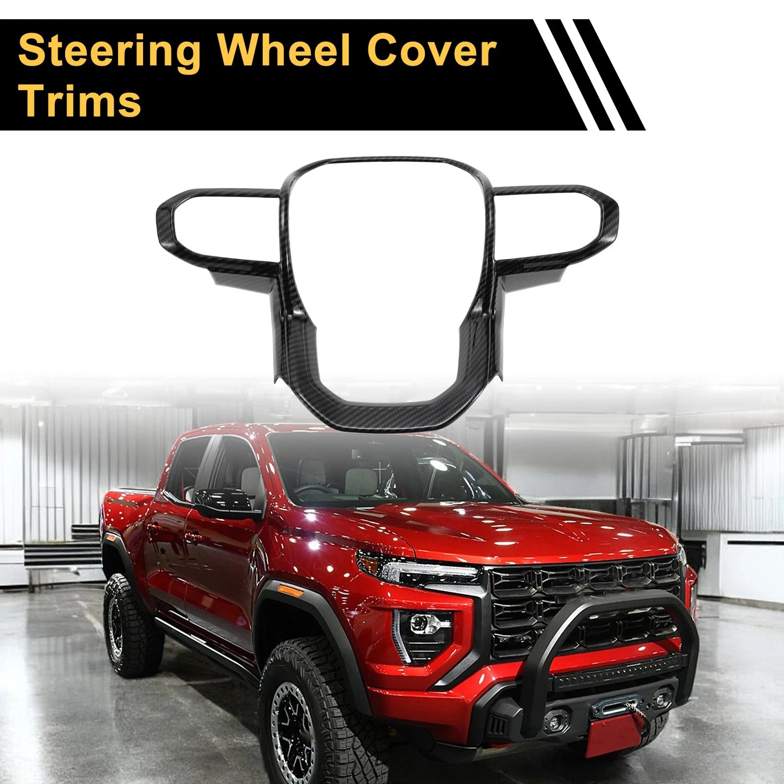 Steering Wheel Cover Trim for Chevy Colorado (2023–2024) Carbon Fiber