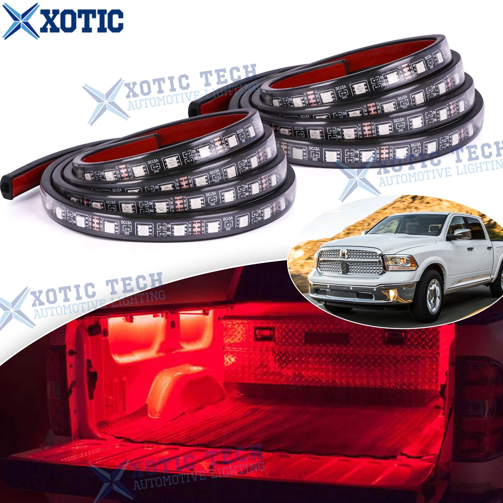 LED Cargo Bed Lighting Strip Set for Dodge RAM 1500 Dakota Durango (2014–2023)