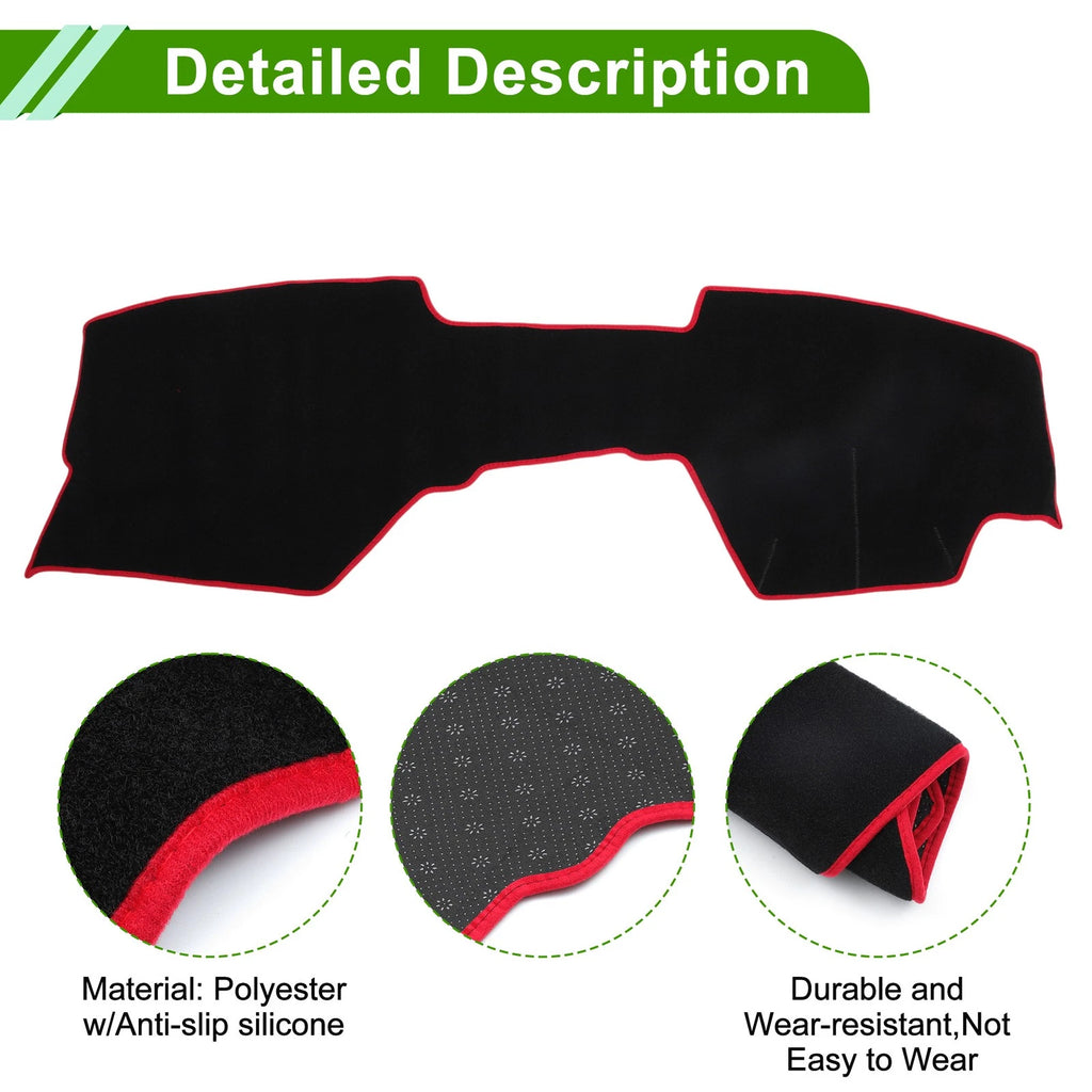 Dashboard Dash Cover Mat for Mazda3 BP (2019–2024) Black Red Set of 1