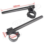 52mm Clip-On Handlebar Fork Tubes for Universal Motorcycles - 3 Colors