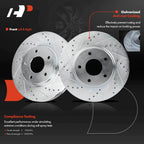 Front Drilled Brake Rotors & Ceramic Pads for Nissan Quest (2004–2009, 2011–2017)