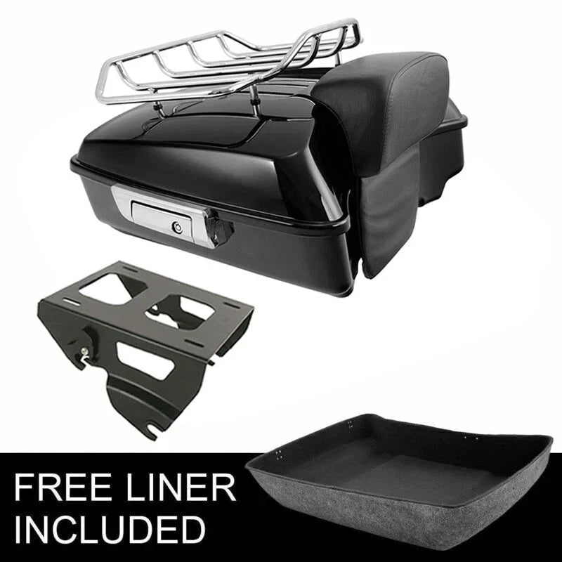 Black Chopped Trunk Backrest for Harley CVO Road Glide (2014-2025)