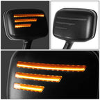 LED Sequential Turn Signal Hood Mirrors Assembly for Freightliner Cascadia (2008–2017)