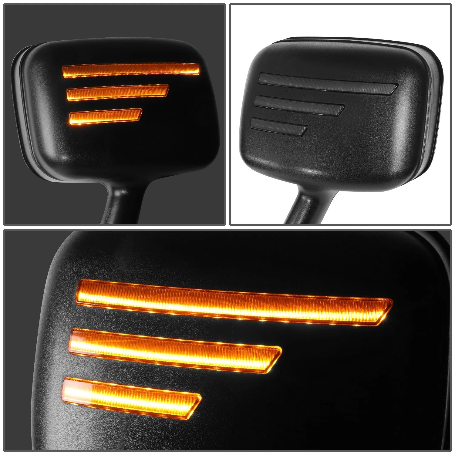 LED Sequential Turn Signal Hood Mirrors Assembly for Freightliner Cascadia (2008–2017)