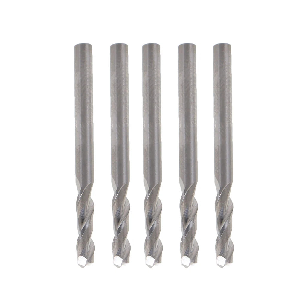 Set of 5 1/8" Diameter 2 Flute End Mills for Various Applications