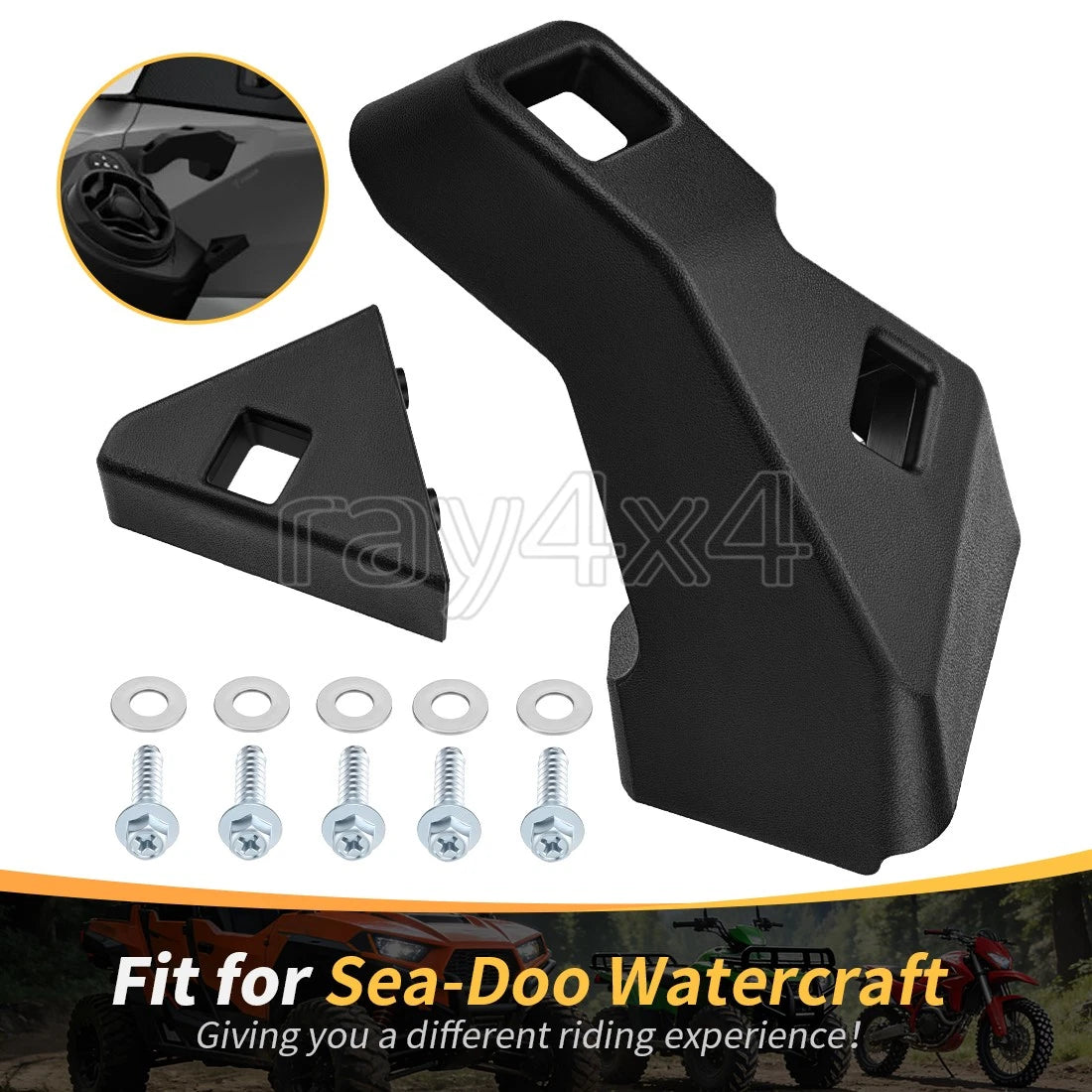 Left Cup and Rod Holder Support Kit for Sea-Doo RXT GTX Wake FISH Pro (2017–2023)
