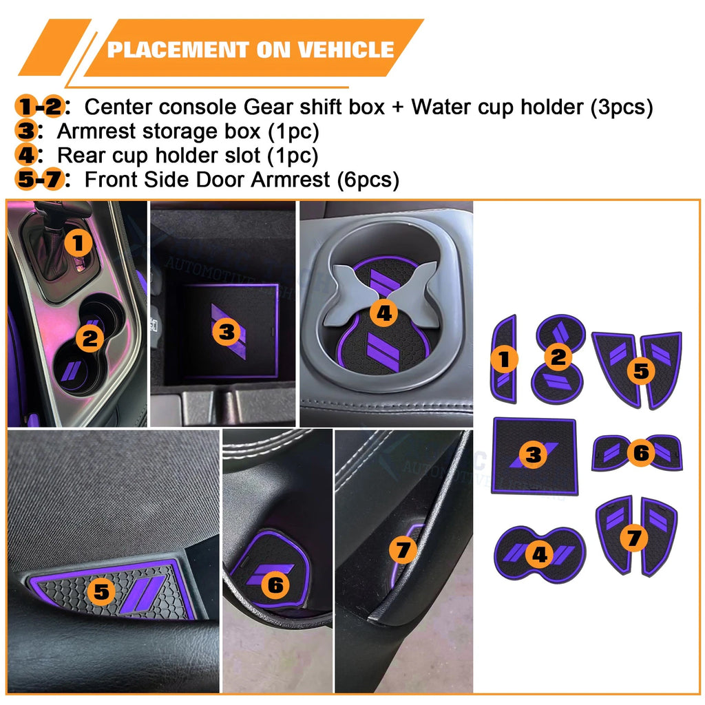 Car Interior Anti-Dust Mats Accessories for Dodge Challenger (2015-2023)