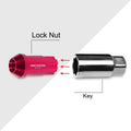 20Pc M12X1.5 Pink JDM Open End Aluminum Spline Wheel Lug Nuts + Lock Key