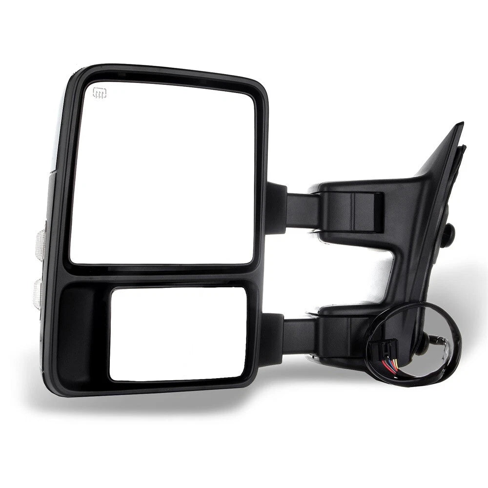 Set of 2 Chrome Power Heated Signal Towing Mirrors for Ford F250 (2008–2016)