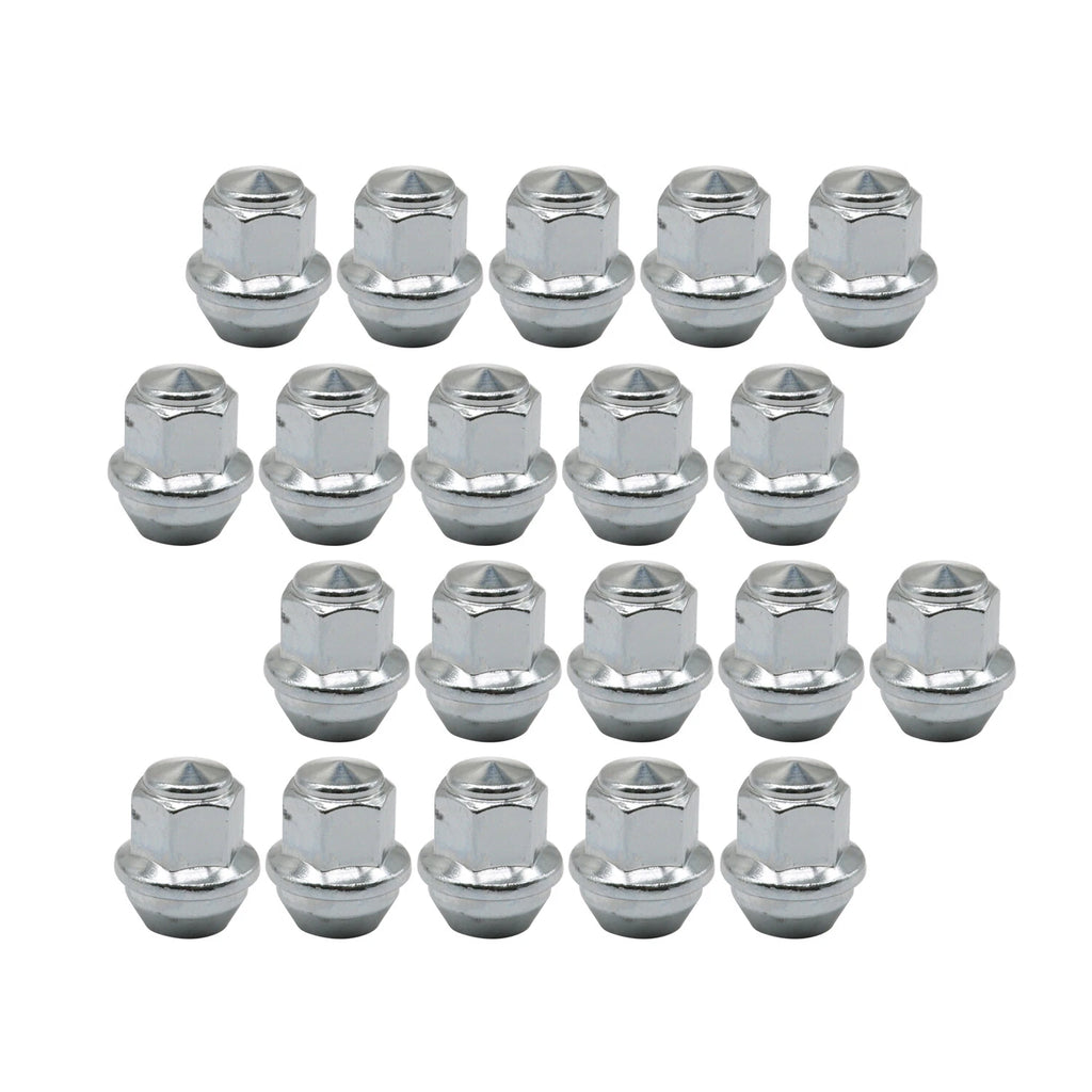 Set of 20 Chrome Lug Nuts for Ford Edge, Mustang (2007–2023) ACPZ1012M