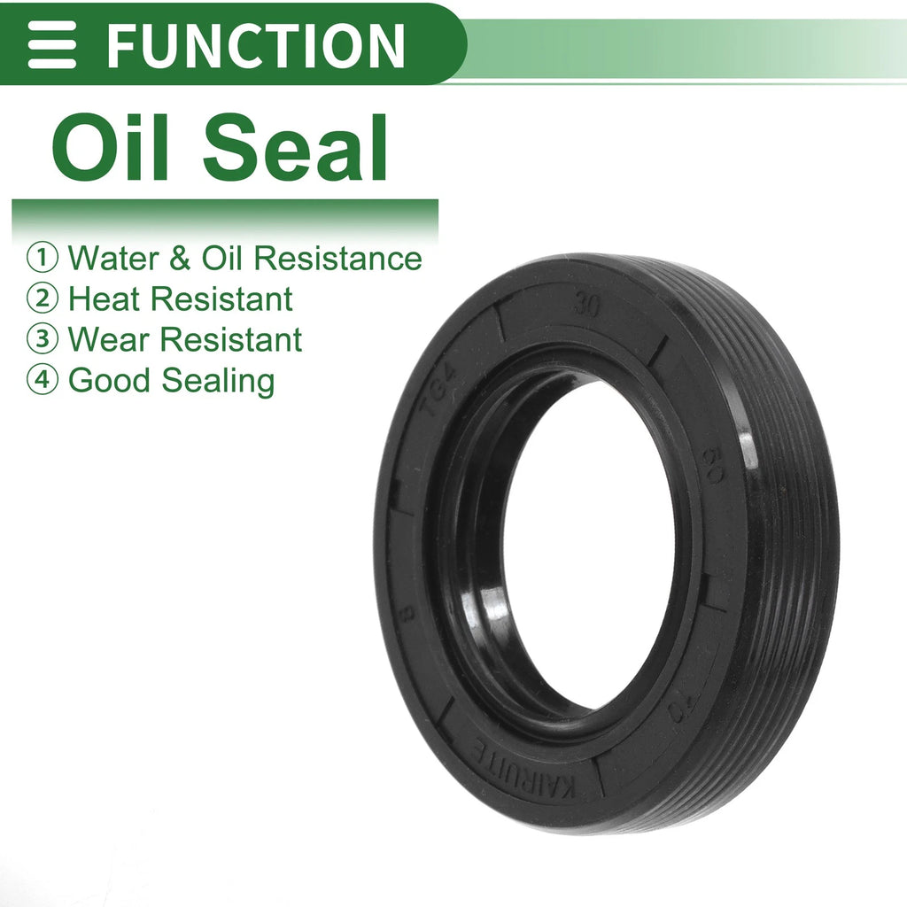 Set of 5 Oil Seal TG4 Lip Seal Ring 30x50x10mm NBR Rubber for Rotary Shaft