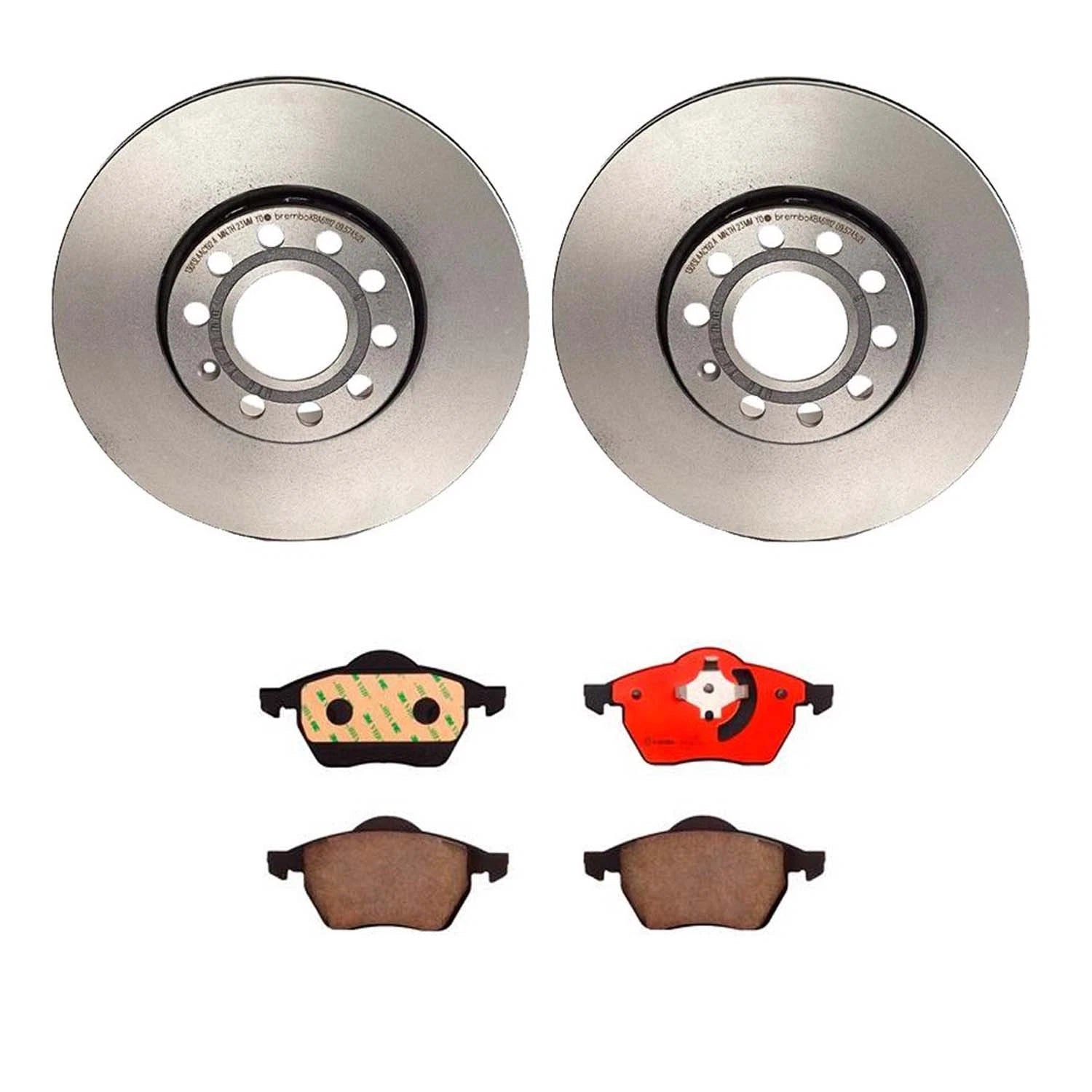 Brembo Front Brake Kit 288mm Disc Rotors & Ceramic Pads for Audi A4 Quattro