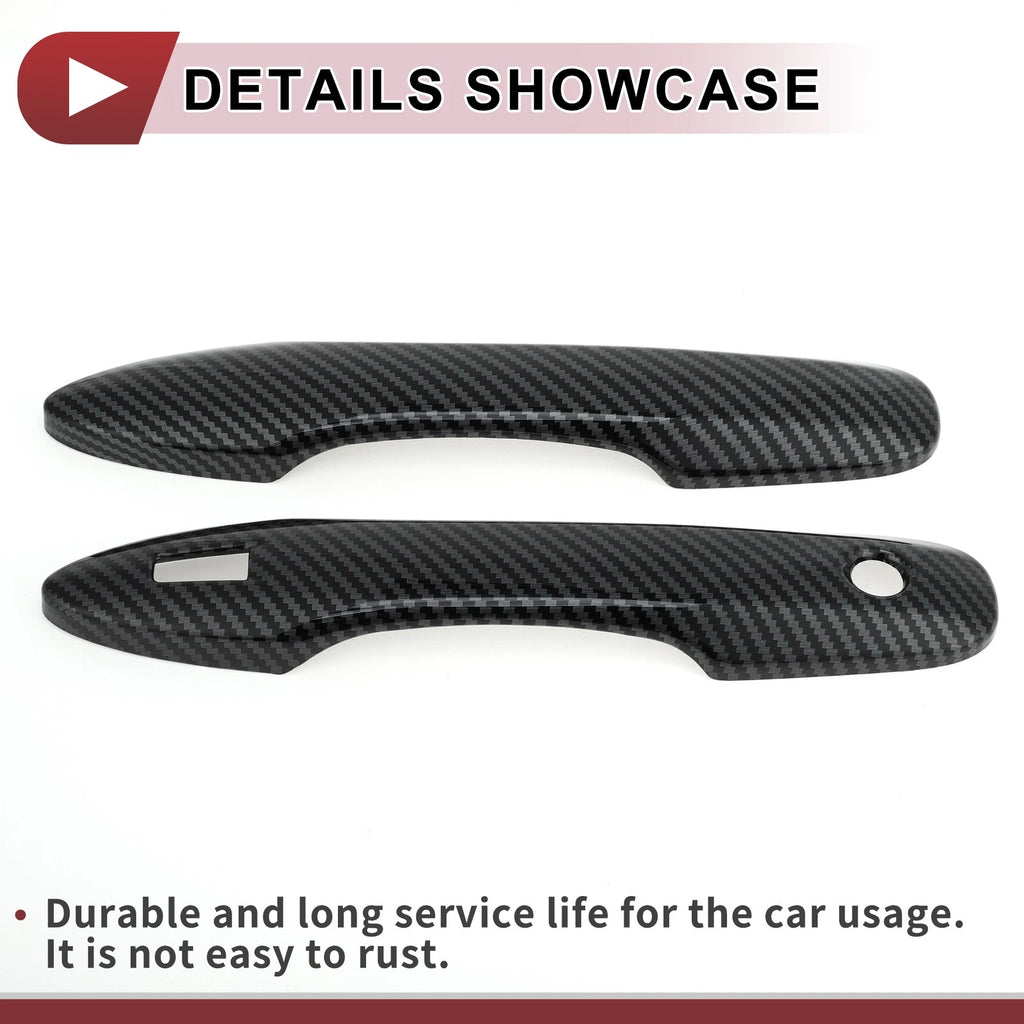 Set of 4 Door Handle Covers for Toyota Camry (2018–2024) Black ABS