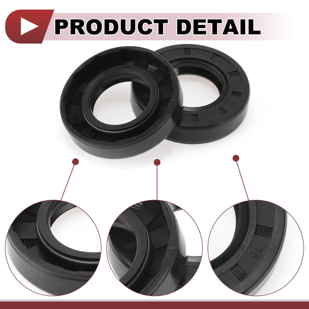 Set of 5 Rotary Shaft Oil Seals 25x47x10mm Nitrile Rubber for Various Models