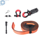 Tow Strap Kit with 2" Receiver & 3/4" D-Ring for Trucks (30' Length)