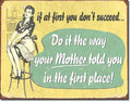 Tin Metal Snap Sign for Home Decor (1950)