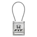 Satin-Chrome Cable Keychain - Officially Licensed for Honda Fit