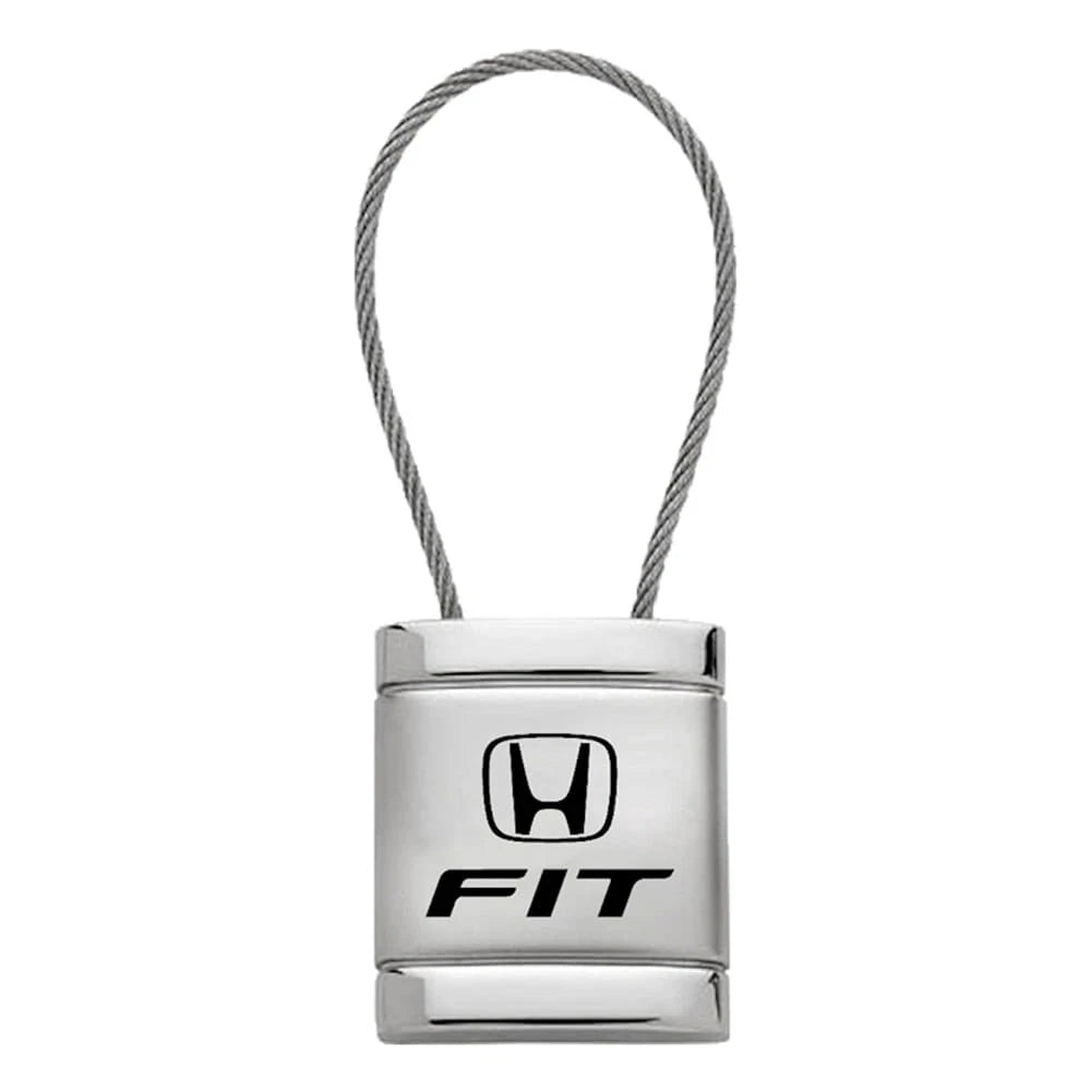 Satin-Chrome Cable Keychain - Officially Licensed for Honda Fit