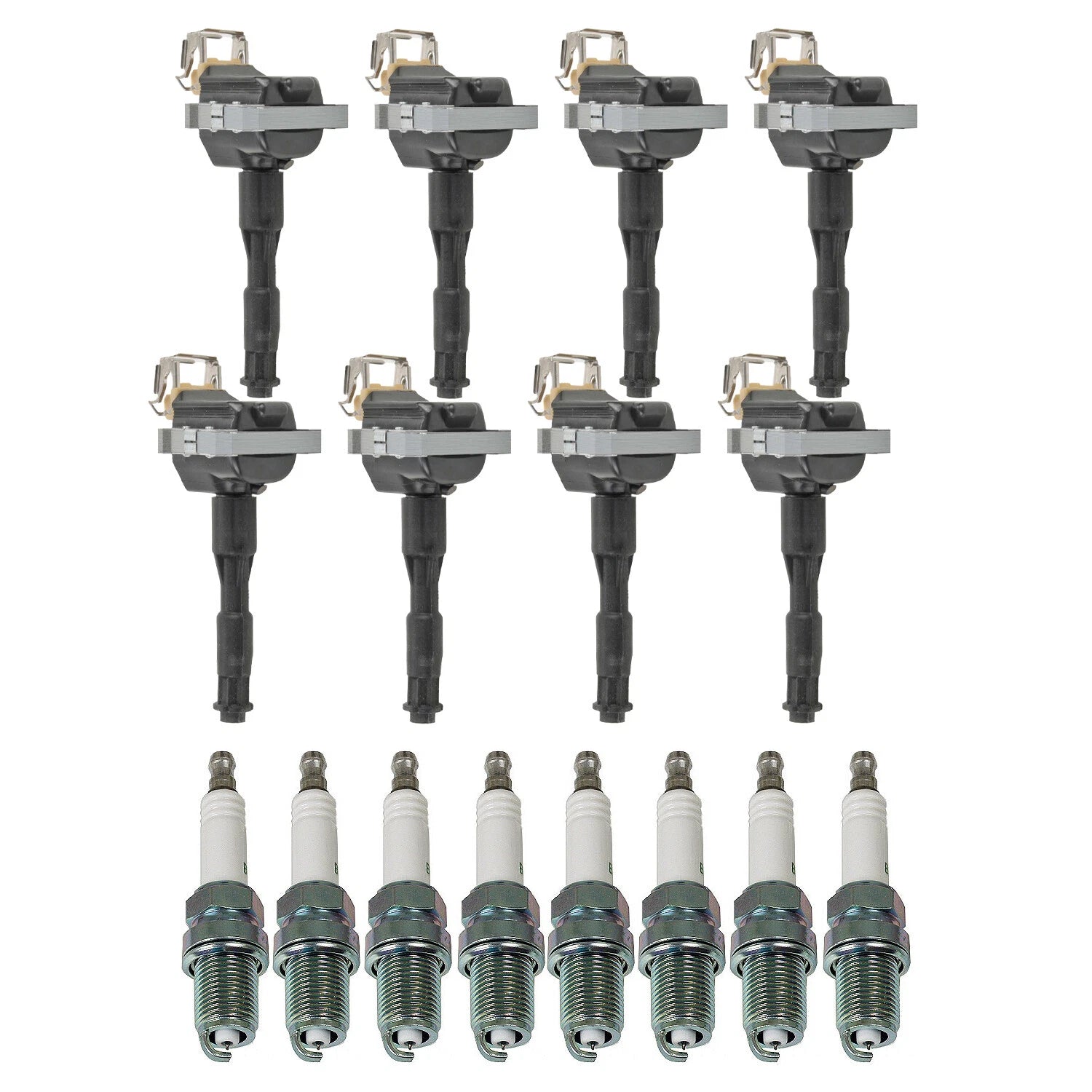 Set of 8 Ignition Coils & NGK G-Power Spark Plugs for BMW E32 E34 XC90 V8